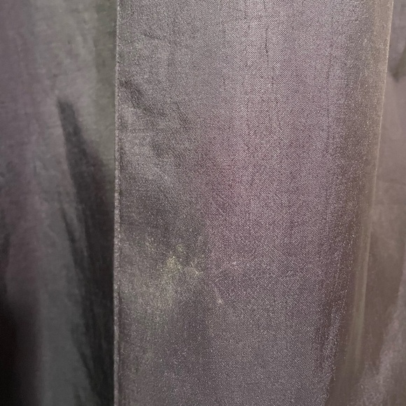 Vintage Sterling Bay Metallic Navy Belted Rain Trench Coat, Size 10P - Picture 2 of 10